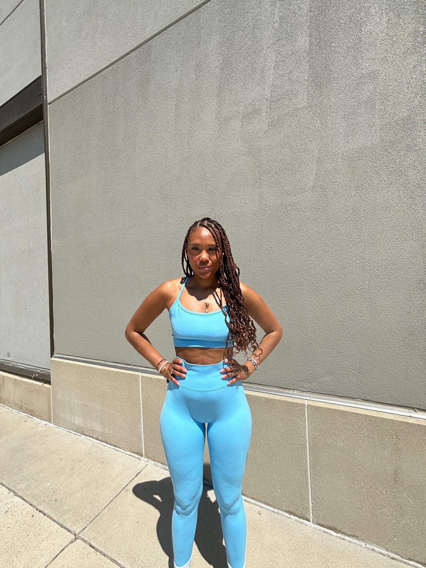 Hawaii Seamless Leggings- Blue