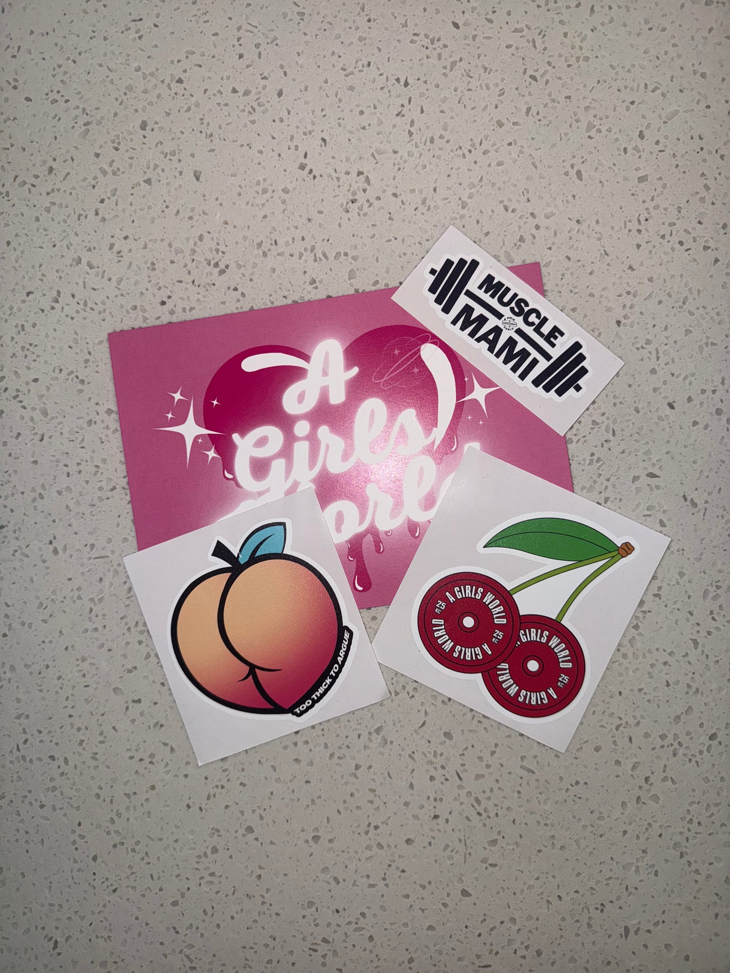 Cherry weight sticker